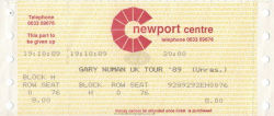 Newport Ticket 1989